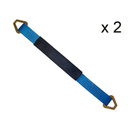 TIE 4 SAFE 2" x 36" Axle Straps w/ Sleeve & D Rings
 WLL: 3, 333 lbs.
 , PK2 RT41A-36M18-BU-C-2